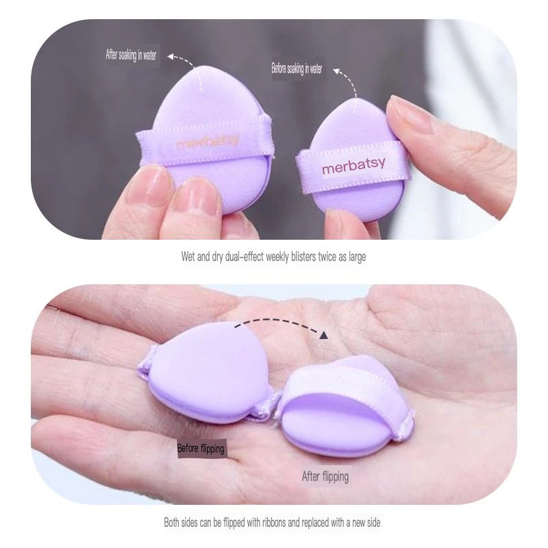 Mini Cushion Finger Puff Set | Concealer & Highlighter Sponge Makeup Sponge Puff QXL