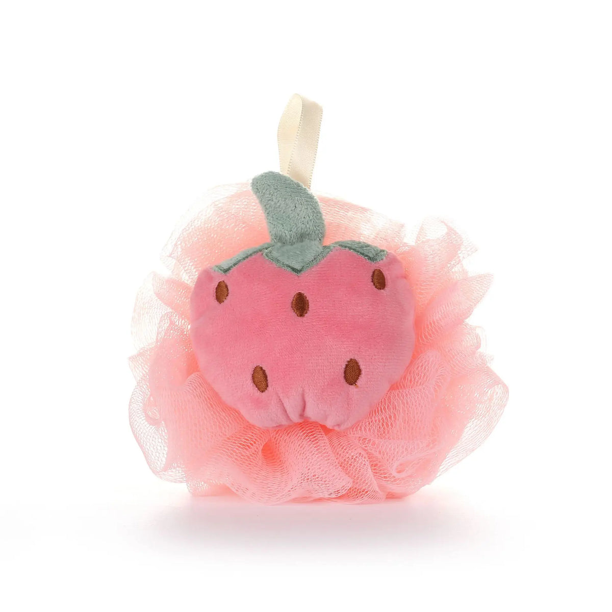 Fruit-Shaped Bath Sponge Ball | Soft PE Scrubbing Net Loofah Bath Scrubber Sponge QXL Strawberry
