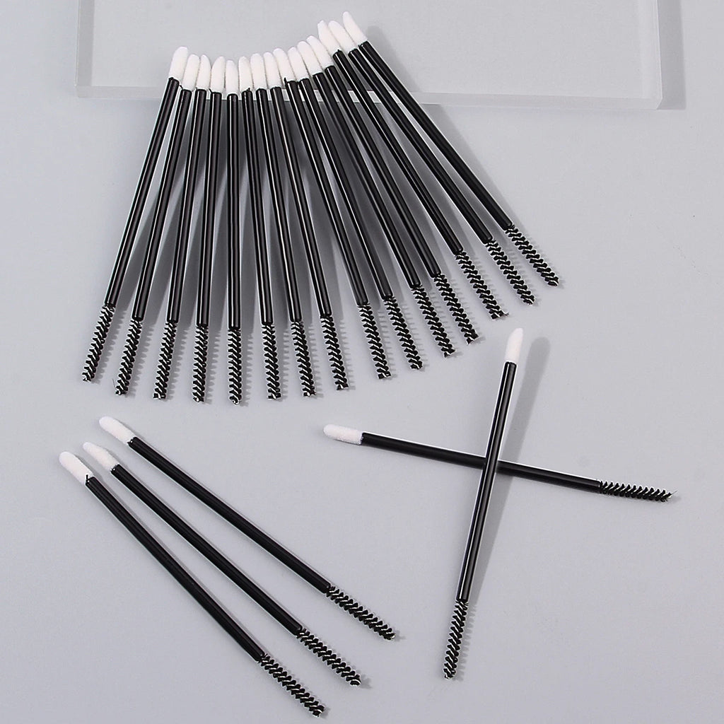 20-Pack Double-Sided Spiral Eyelash Eyebrow & Lip Brush Set Makeup Brush Set QXL