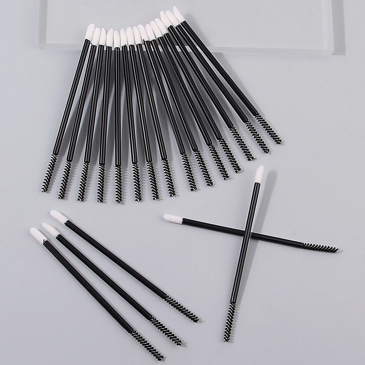 20-Pack Double-Sided Spiral Eyelash Eyebrow & Lip Brush Set Makeup Brush Set QXL