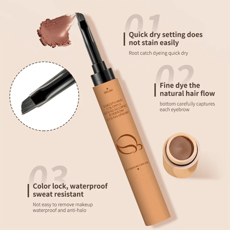OCHEAL Waterproof Eyebrow Cream – Smudge-Proof & Long-Lasting Eyebrow Tinting Cream QXL