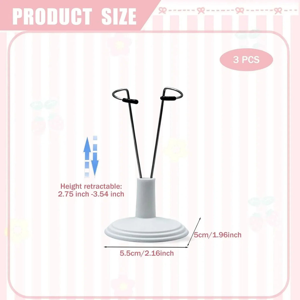 Adjustable Doll Stand 4–8 Inch | Metal Display Holder 3-Pack Doll Display Stand QXL