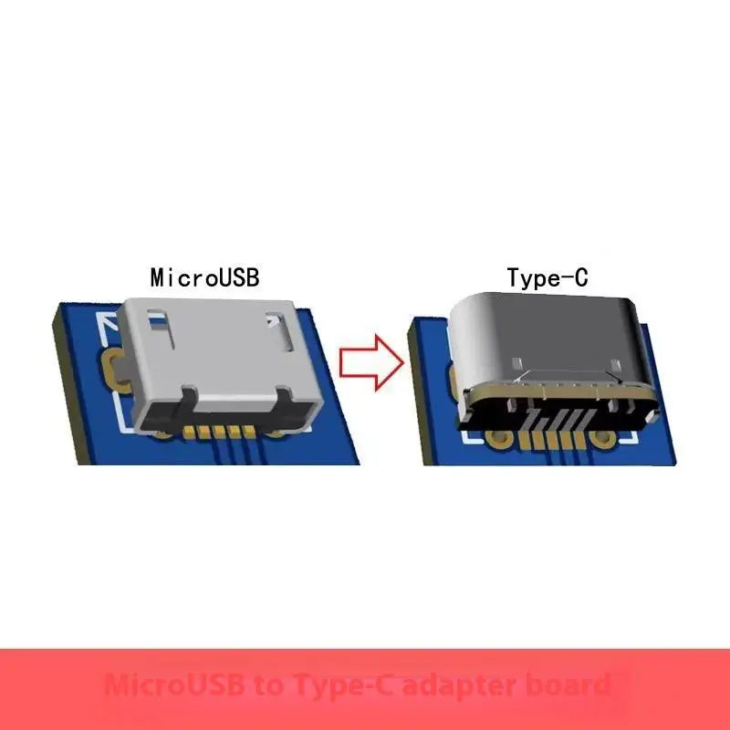 2-Pack USB Type-C 5-Pin Female SMD Socket | PCB Solder Connector USB PCB Connector QXL