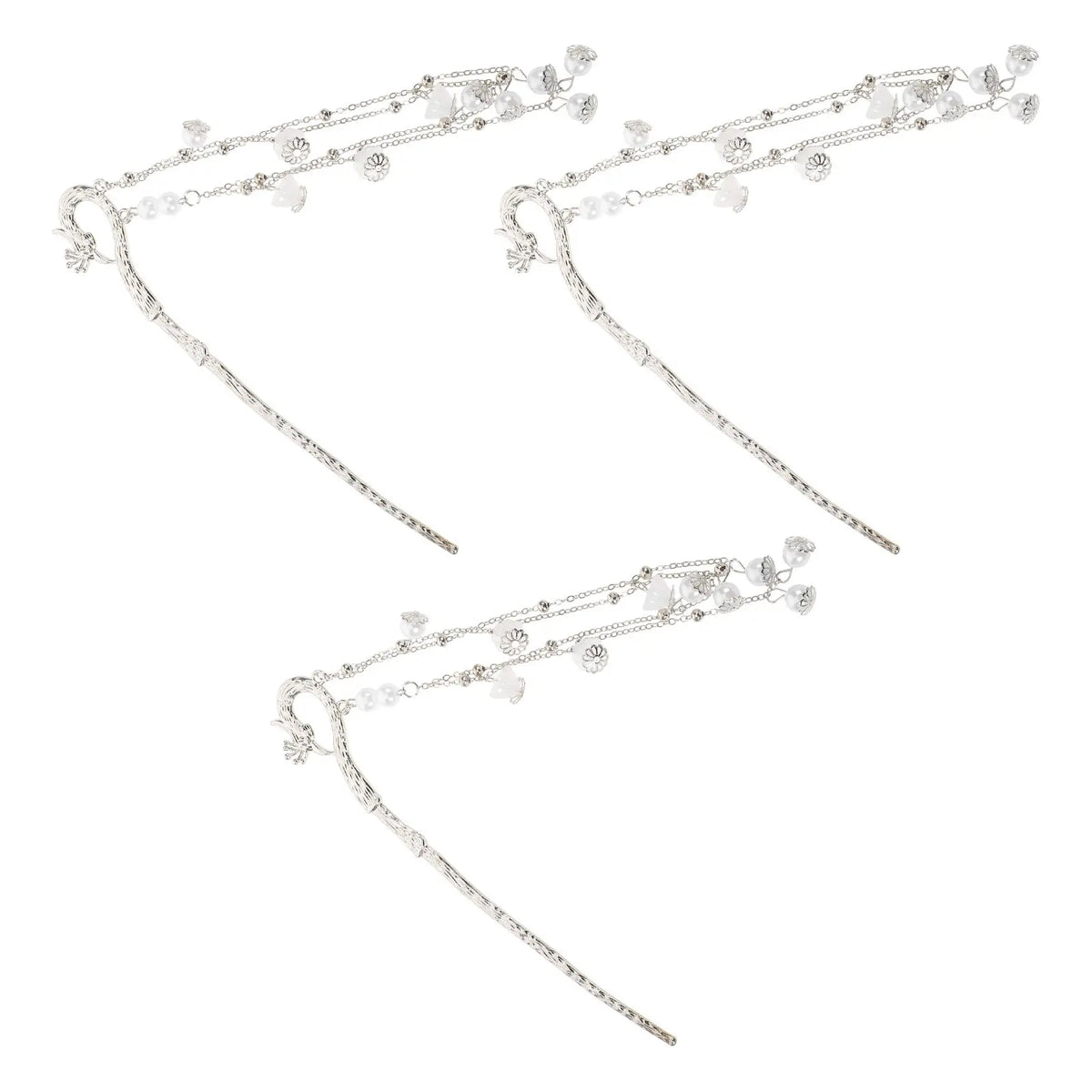 3-Pack Phoenix Tassel Hair Sticks | Vintage Chinese Hairpins Decorative Hair Sticks QXL