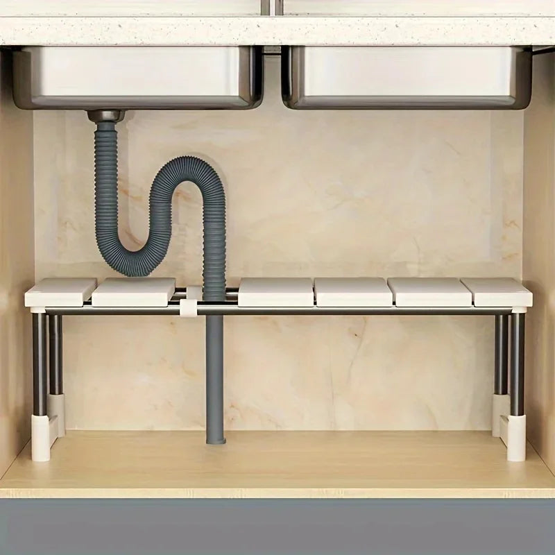 Adjustable Under Sink Organizer | Expandable Cabinet Rack Cabinet Storage Rack QXL