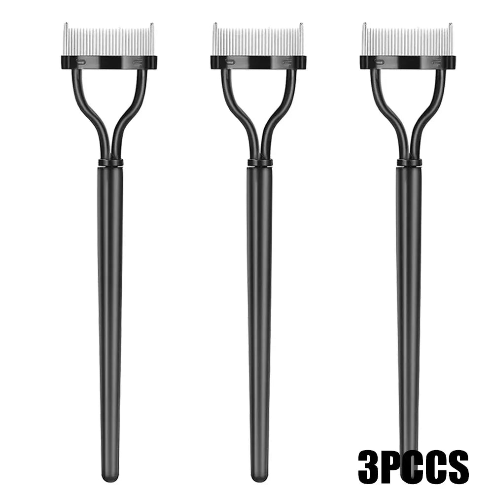Eyelash Separator & Eyebrow Brush Set with Trimmer Scissor Eye Makeup Tool Set QXL M490 3PCS