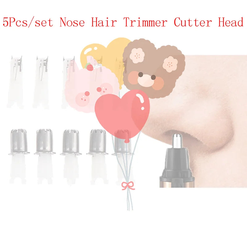 5-Pack 22mm Nose Trimmer Replacement Heads for 3-in-1 Razors Trimmer Replacement Heads QXL