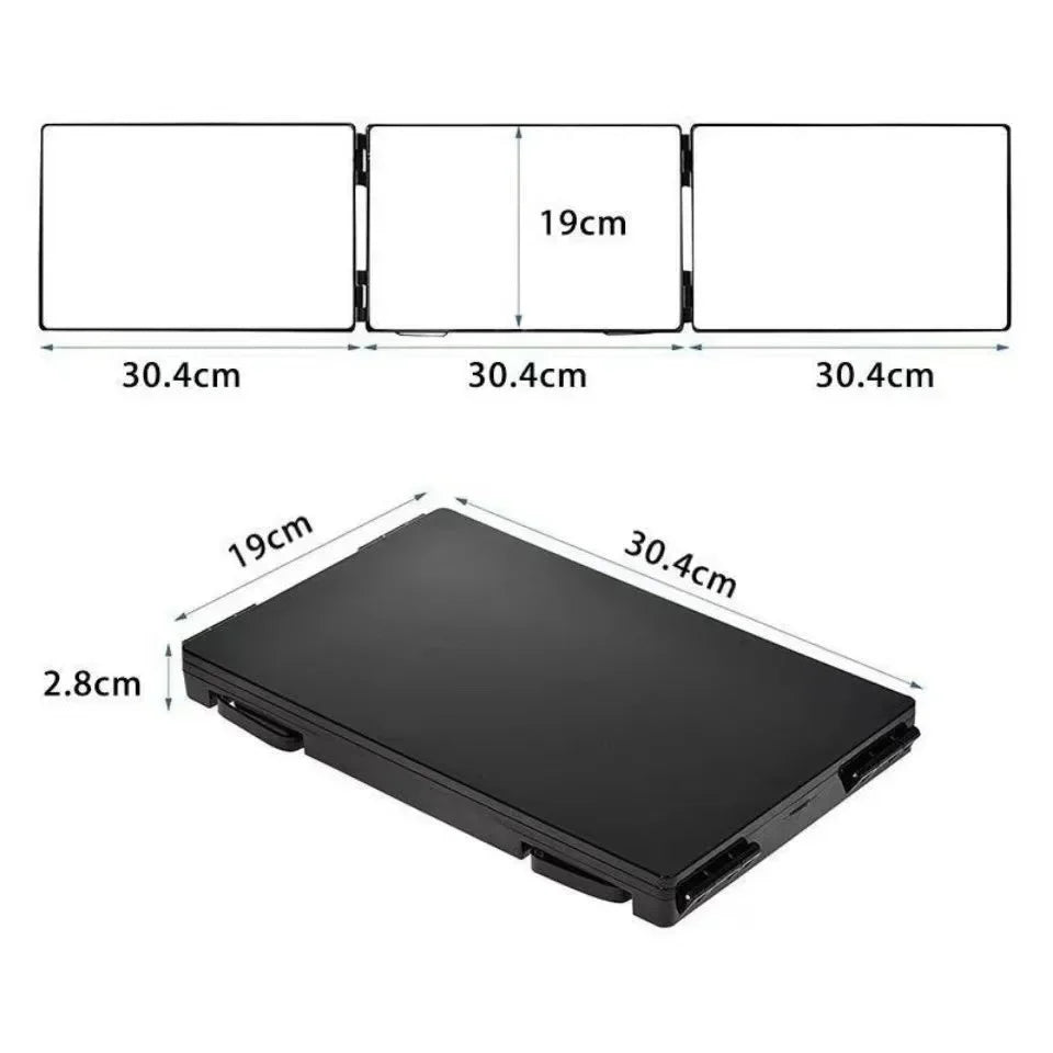 Trifold Folding Makeup Mirror | Wall-Hanging Cosmetic Mirror Trifold Makeup Mirror QXL