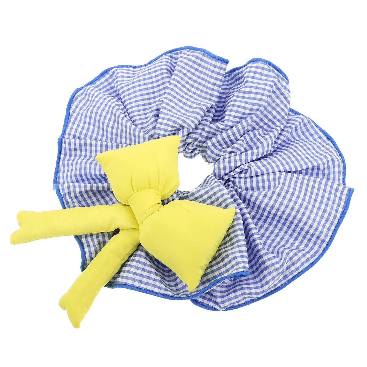 Large Ruffled Hair Scrunchie – Elastic Ponytail Holder for Women Hair Scrunchie QXL Default Title