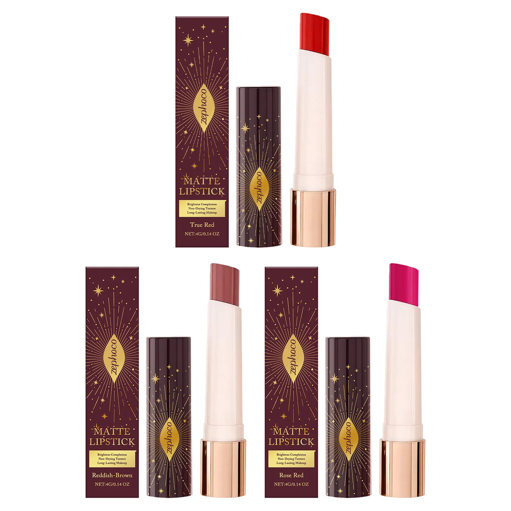 Matte Brown Lip Gloss – Long-Lasting Moisturizing Lip Color Matte Lip Gloss QXL