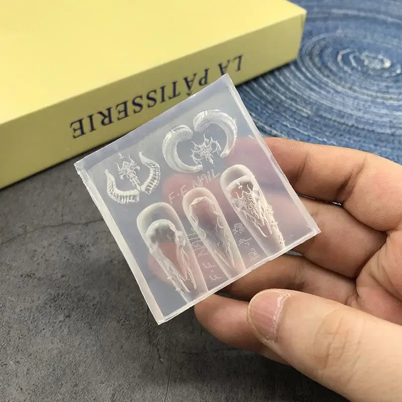 3D Goat Horn Silicone Nail Art Mold | DIY Nail Charms Nail Art Mold QXL Default Title
