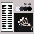 24-Pc Long Ballet Press-On Nails | Full Cover False Nail Set Press-On Nail Set QXL TZ-692