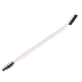 Double-Ended Eyebrow Brush & Eyelash Comb | Reusable Brow Tool Eyebrow Grooming Brush QXL White