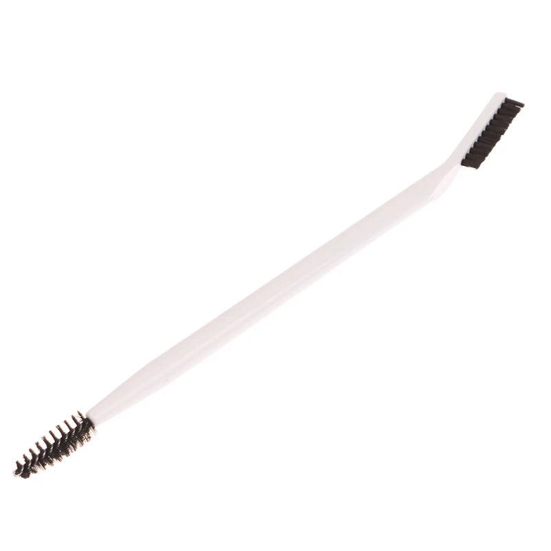Double-Ended Eyebrow Brush & Eyelash Comb | Reusable Brow Tool Eyebrow Grooming Brush QXL White