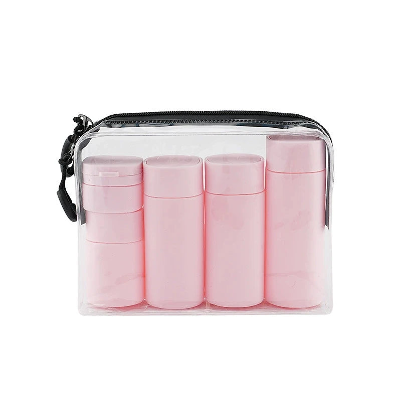 5-Piece Travel Refillable Bottle Set | 15–100ml Containers Travel Bottle Set QXL Pink