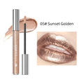 Dual-Purpose Liquid Lipstick & Diamond Eye Shadow Gloss Liquid Lip Glaze QXL Sunset Golden 4 pack