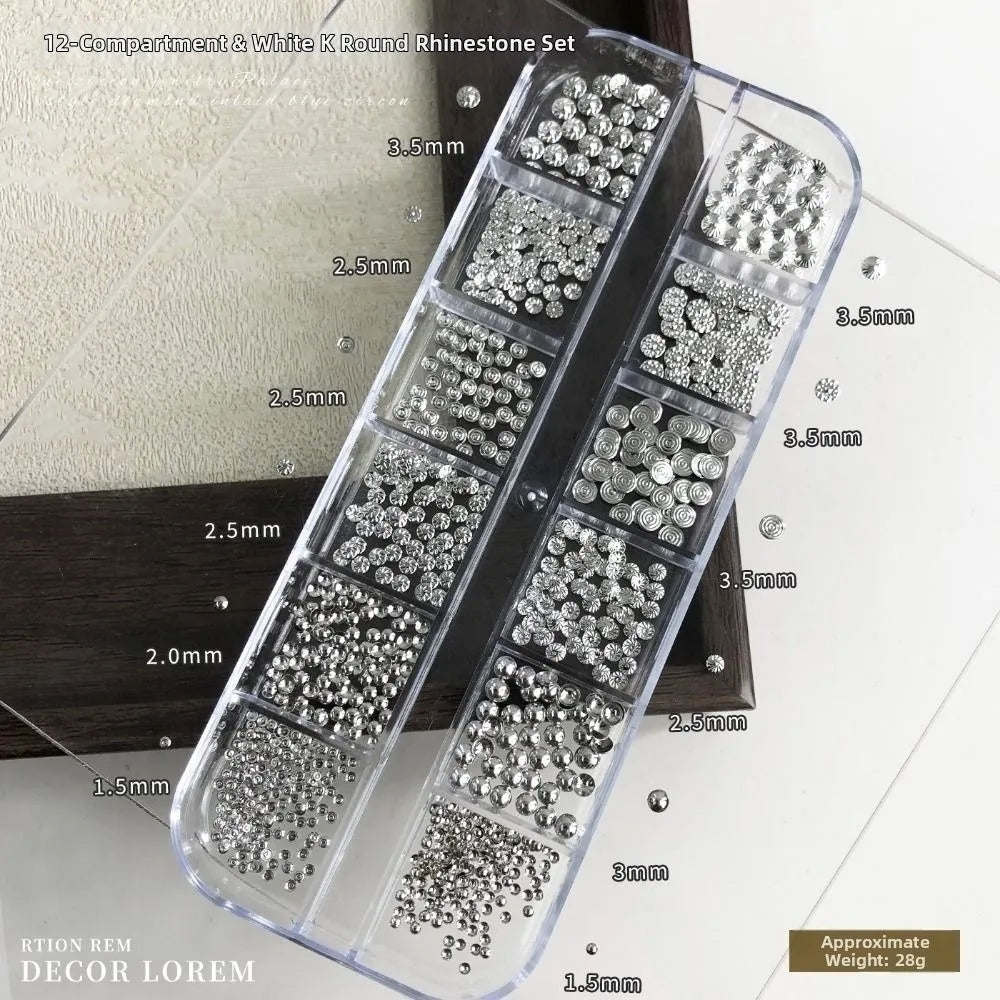 Metal Nail Studs & Rivets | Punk Round Slices DIY Manicure Nail Art Studs QXL