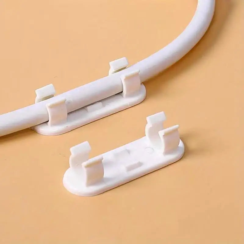 100-Pack Adjustable Cable Clips | Sticky Wire Organizers Cable Clip Organizer QXL