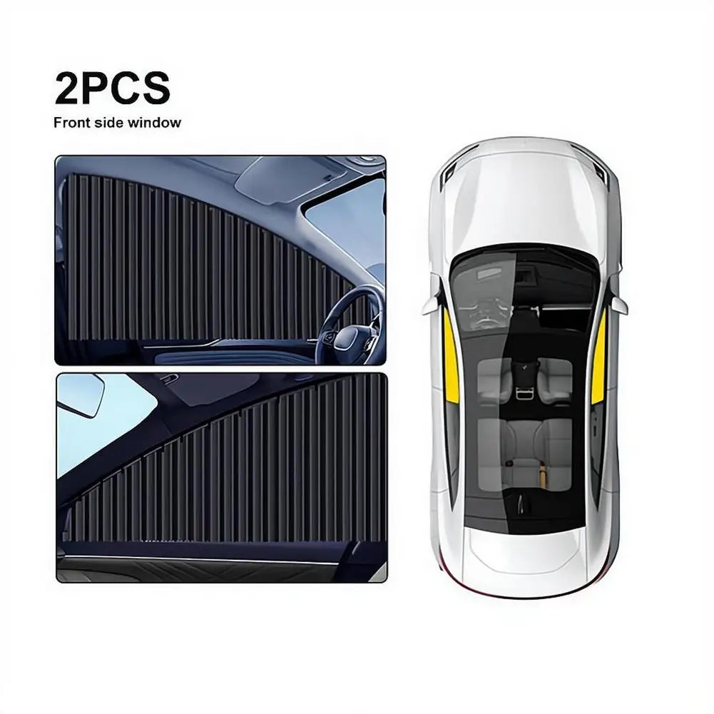 Retractable Car Side Window Sunshade Curtain – 2/4 Pack Car Window Sunshade QXL