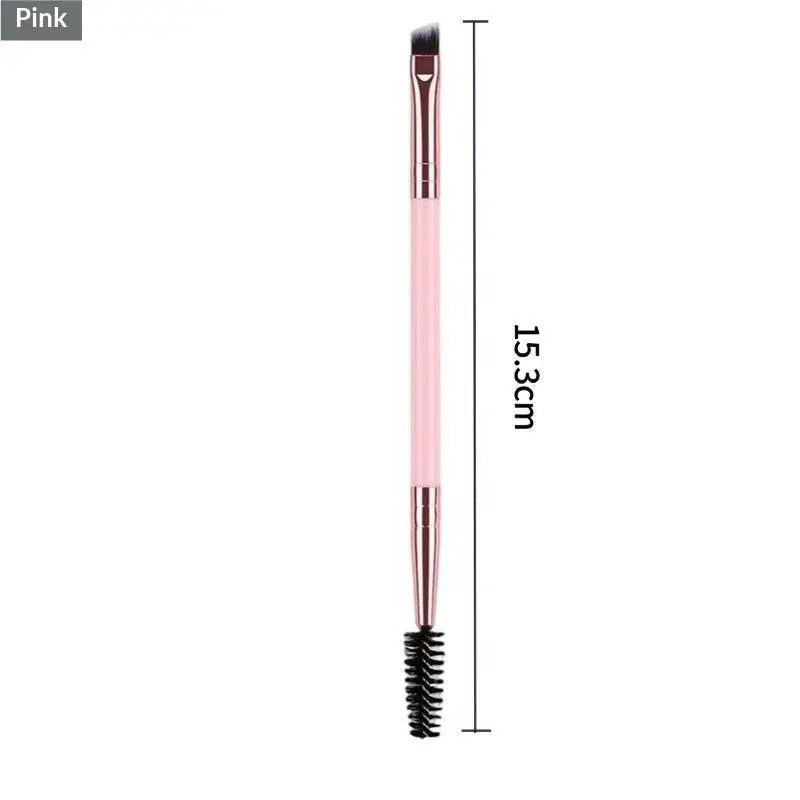 2-in-1 Dual-Ended Eyebrow Brush & Spoolie | Angled Brow Tool Eyebrow Brush QXL Pink