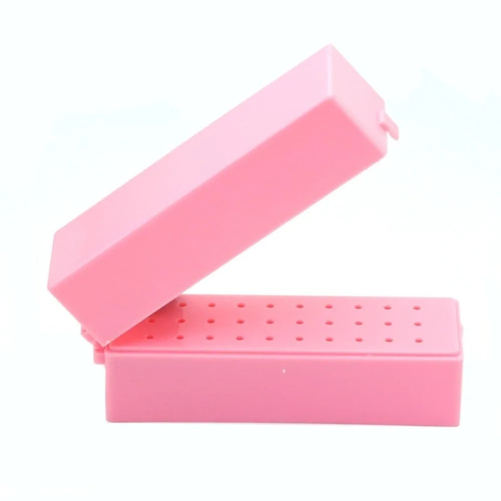 30-Slot Dustproof Nail Drill Bit Holder Case | Manicure Nail Drill Bit Holder QXL