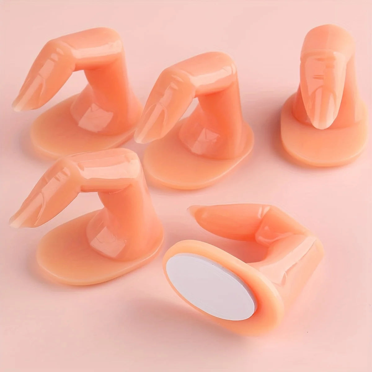 5-Pack Silicone Nail Art Practice Fingers | Training & Display Nail Practice Tool QXL