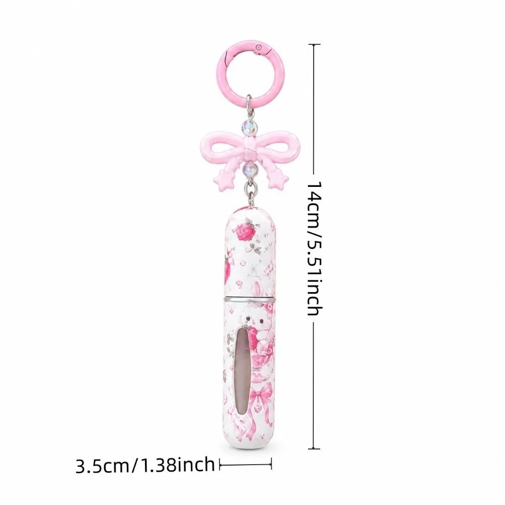 5ml Refillable Mini Perfume Spray Bottle with Key Ring | Travel Perfume Atomizer QXL