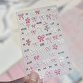 5D Cartoon Nail Stickers – Peach Cat Watermelon Self-Adhesive Nail Art Stickers QXL MS1021