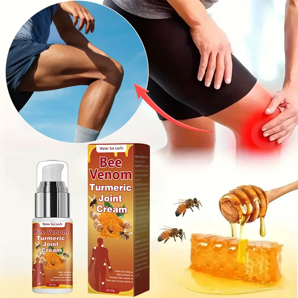 Turmeric Bee Venom Body Cream | Honey, Curcumin & Vitamin C Body Moisturising Cream QXL