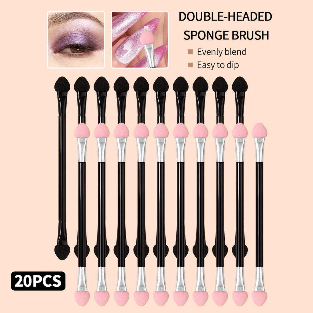 20-Pack Double-Headed Sponge Applicator Wands | Eye & Nail Sponge Applicator Wands QXL
