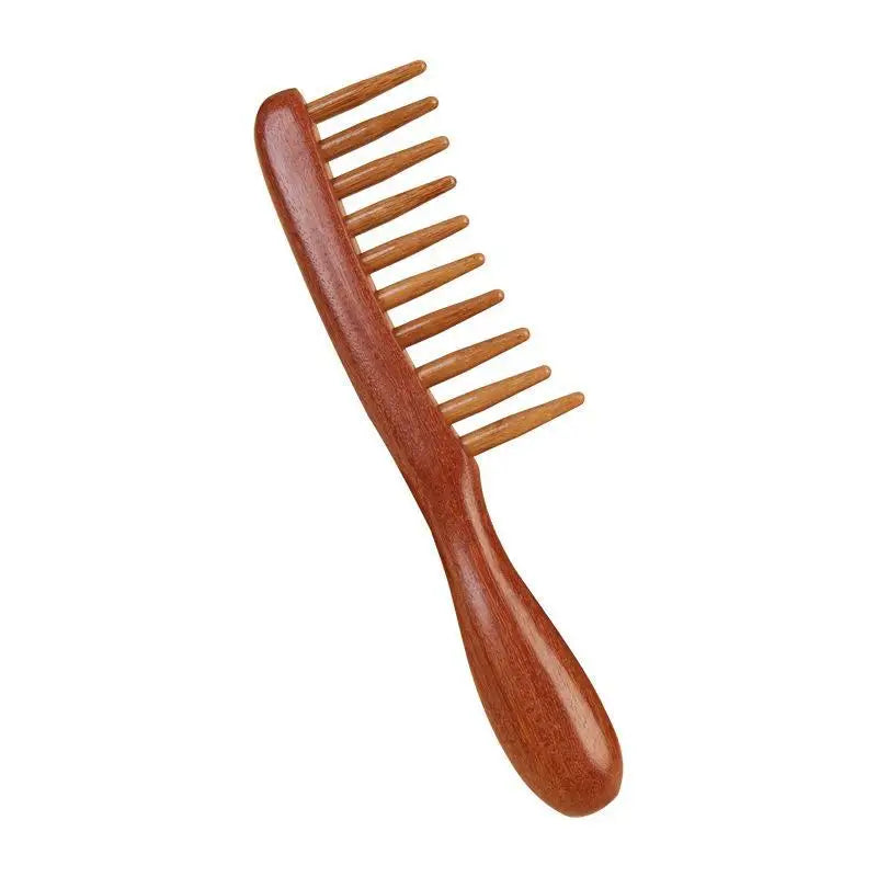 Sandalwood Wide Tooth Comb – Anti-Static Detangling & Scalp Care Wooden Hair Comb QXL