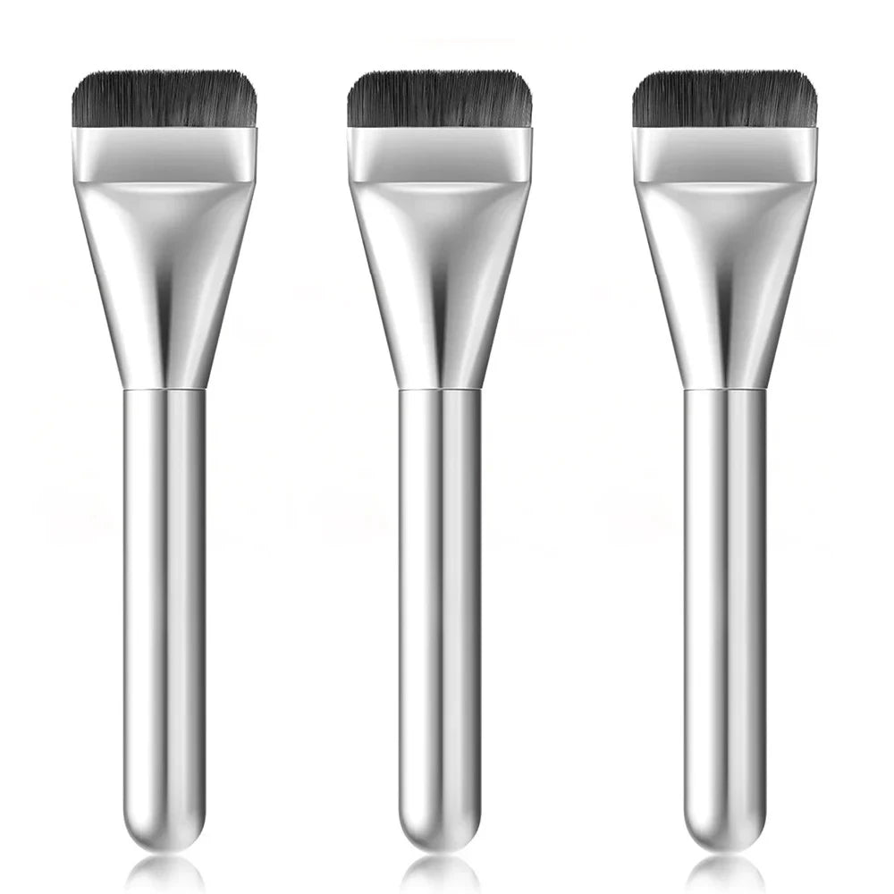 Ultra Thin Foundation & Flat Contour Brush | Blending Brush Foundation Makeup Brush QXL M17 3Pcs