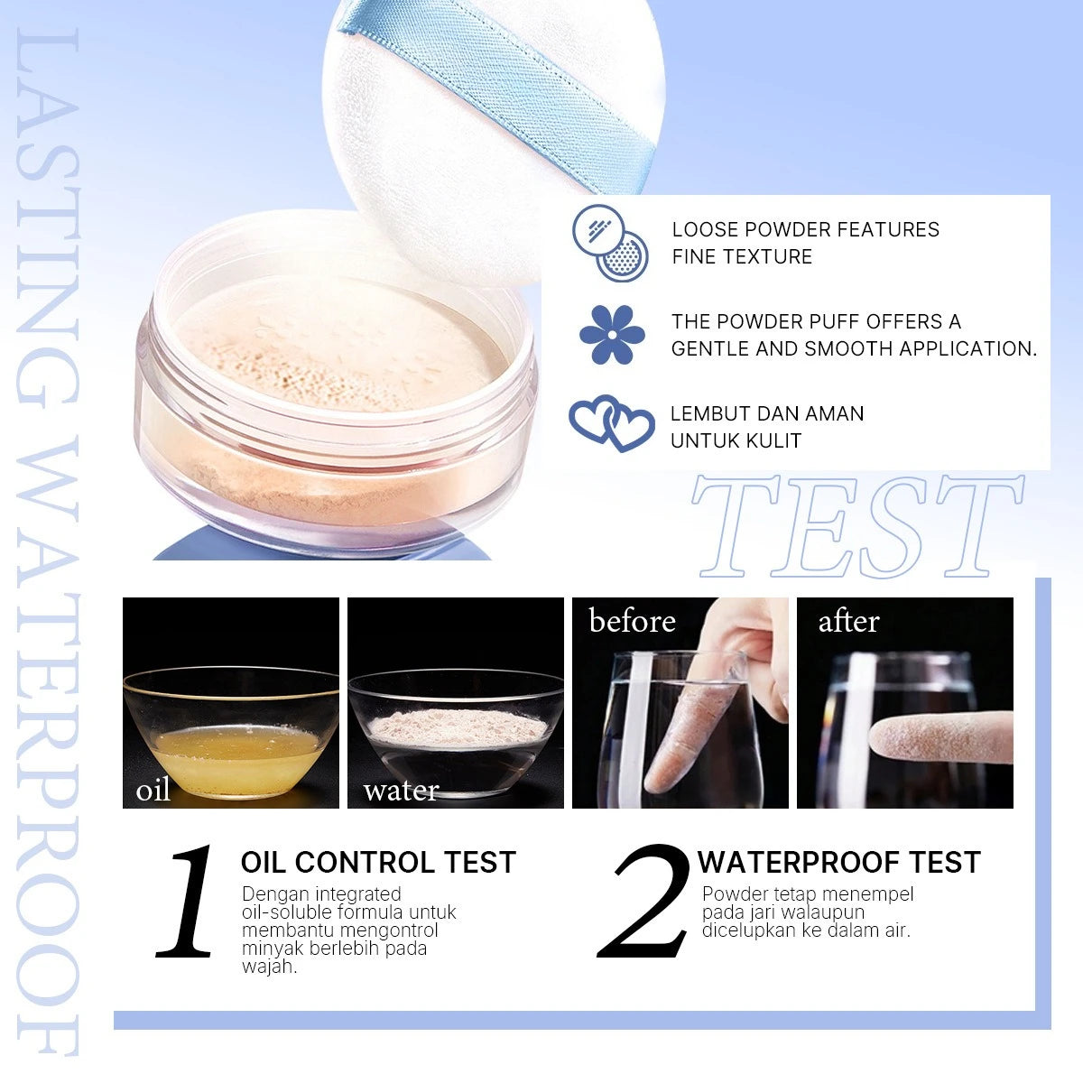 Matte Setting Powder Compact | Oil-Control, Long-Lasting Setting Powder Compact QXL