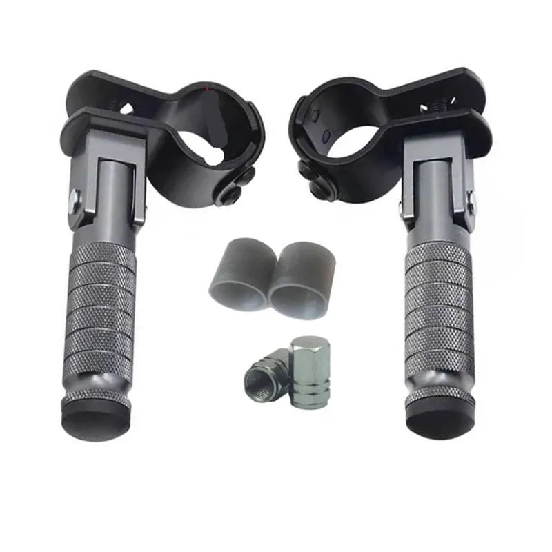 Folding Highway Foot Pegs & Clamps for Triumph Tiger & Trident Motorcycle Foot Pegs QXL