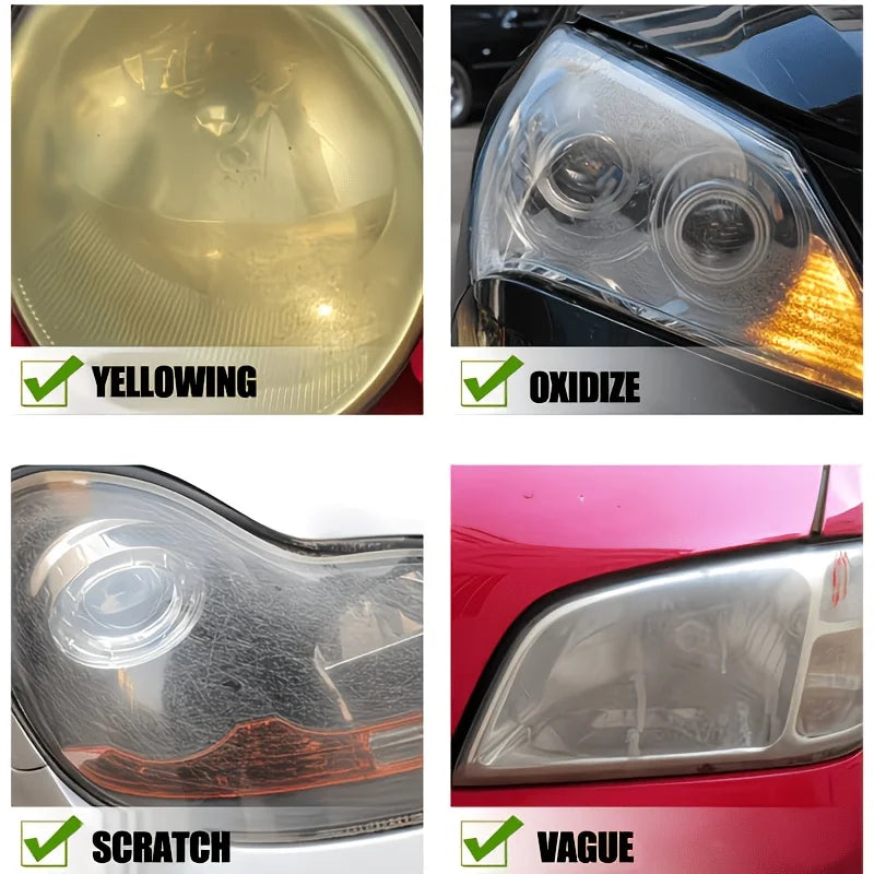 Headlight Restorer Spray 100ml | No-Sand Fog & Yellow Remover Headlight Restorer Spray QXL