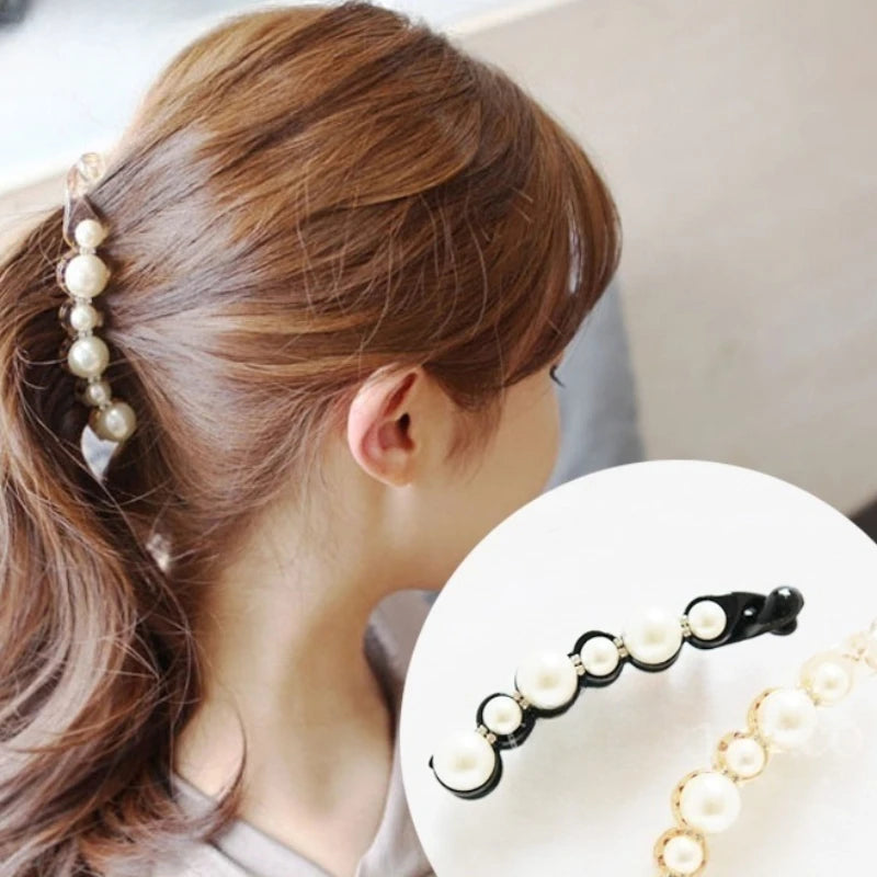 Pearl Banana Hair Clips – Claw Clamps & Ponytail Barrettes Hair Claw Clip QXL