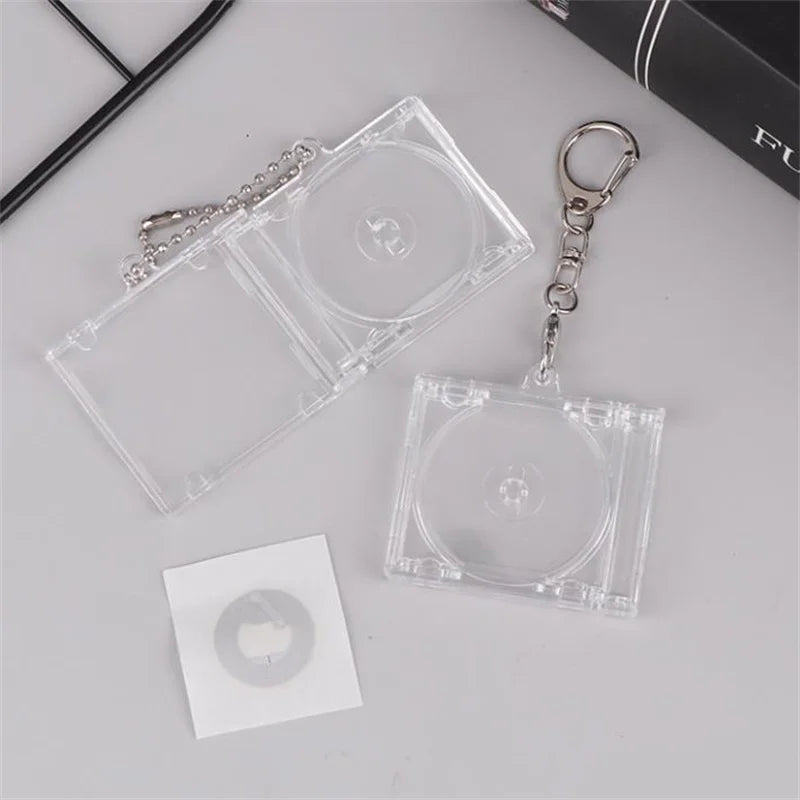 Mini NFC CD Disc Case Keychain | DIY Customizable Pendant CD Case Keychain QXL