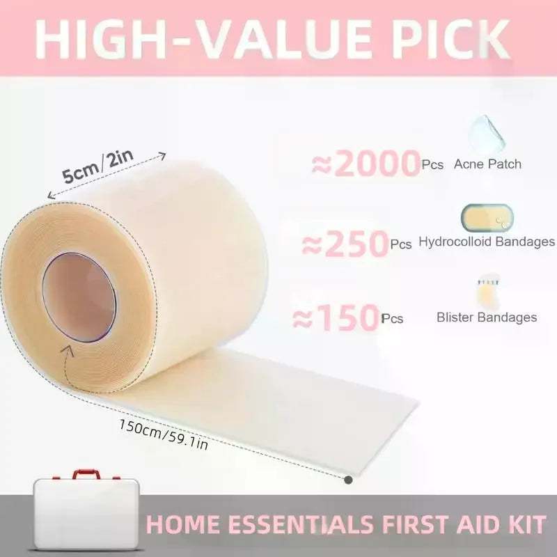 Hydrocolloid Dressing Roll 5×150cm | Cut-to-Size Waterproof Hydrocolloid Dressing Roll QXL