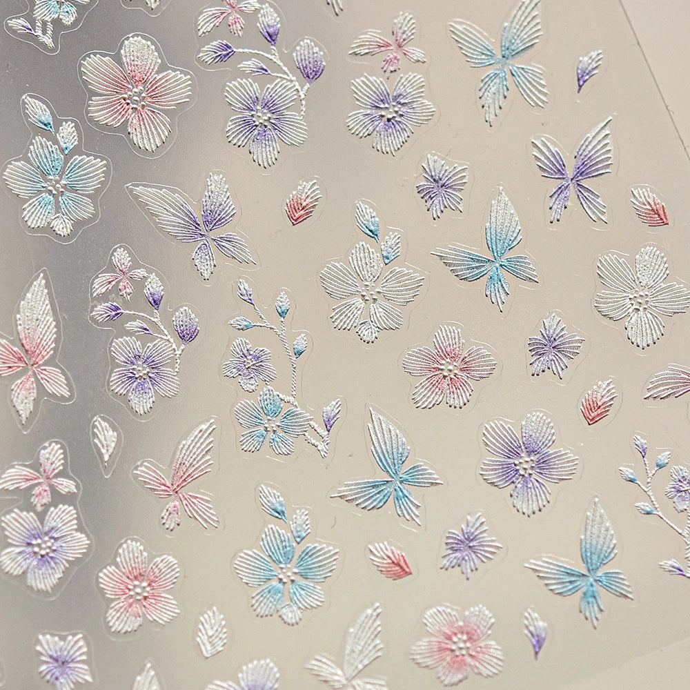 5D Frangipani Nail Art Stickers | Tropical Plumeria Decals Nail Art Stickers QXL