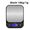 Digital Kitchen Scale USB Waterproof LCD | Grams & oz Digital Kitchen Scale QXL 10kg 1g Black