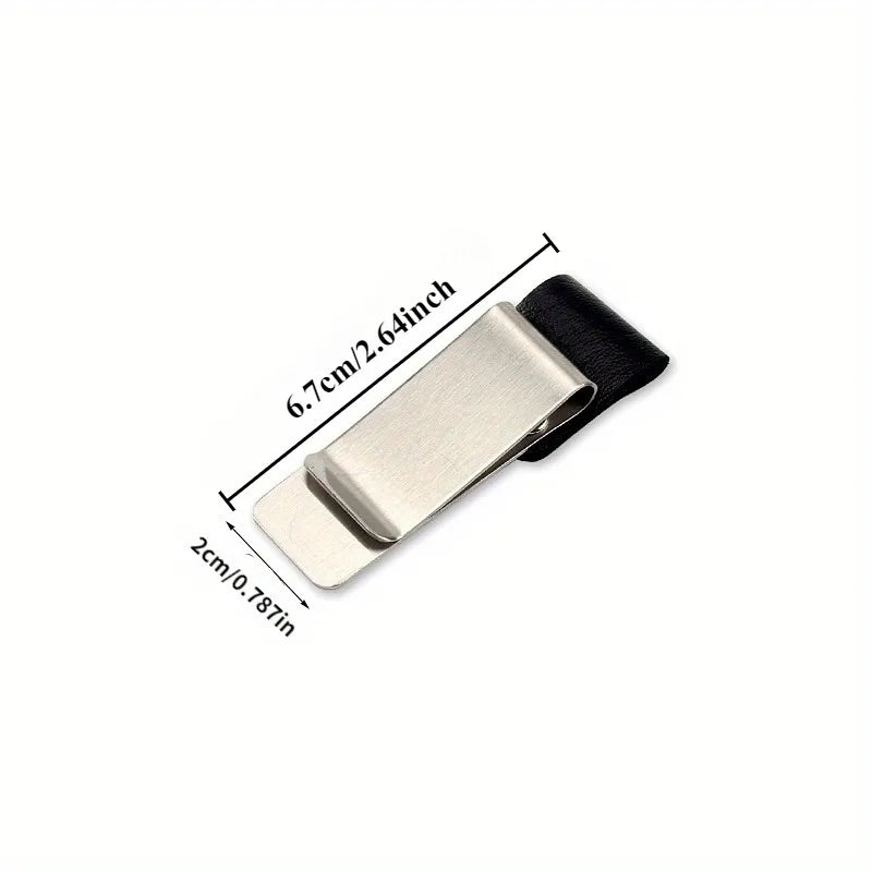 Metal Pen Clip & Card Holder for Laptop & Desk | Stationery Desk Pen Clip QXL