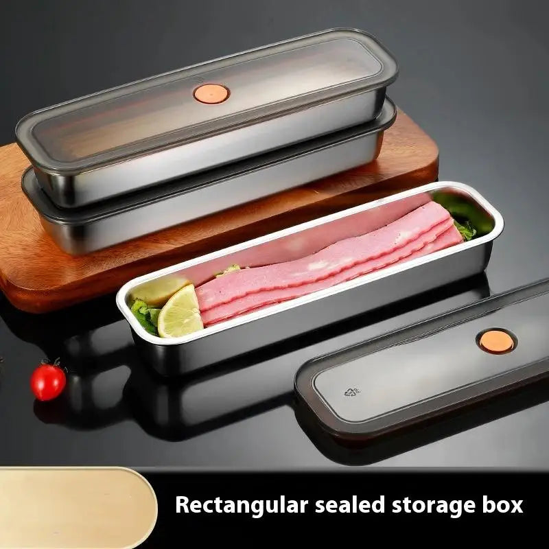 Stainless Steel Bacon & Food Storage Container with Lid Food Storage Container QXL