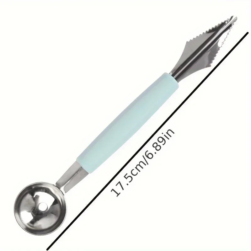 Double-Ended Melon Baller & Fruit Scoop – Stainless Steel Melon Baller Tool QXL