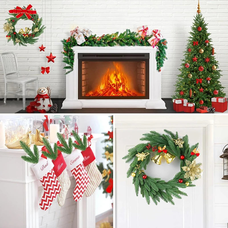 24-Pack Artificial Pine Branches for Wreaths & Garlands Artificial Pine Branches QXL