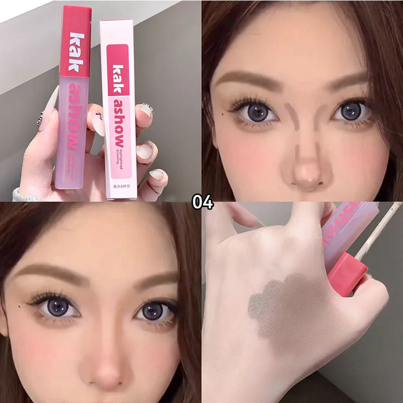 Kakashow Liquid Concealer | Lightweight Natural Brightening Finish Liquid Concealer QXL 4