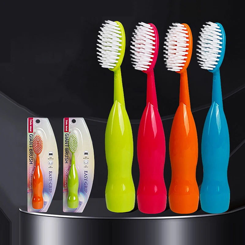 Big Head Toothbrush | Soft Bristle Deep Clean Manual Brush Manual Toothbrush QXL