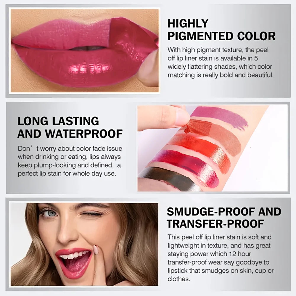 Peel-Off Lip Gloss | Waterproof Moisturizing Long-Wear Gloss Peel-Off Lip Gloss QXL