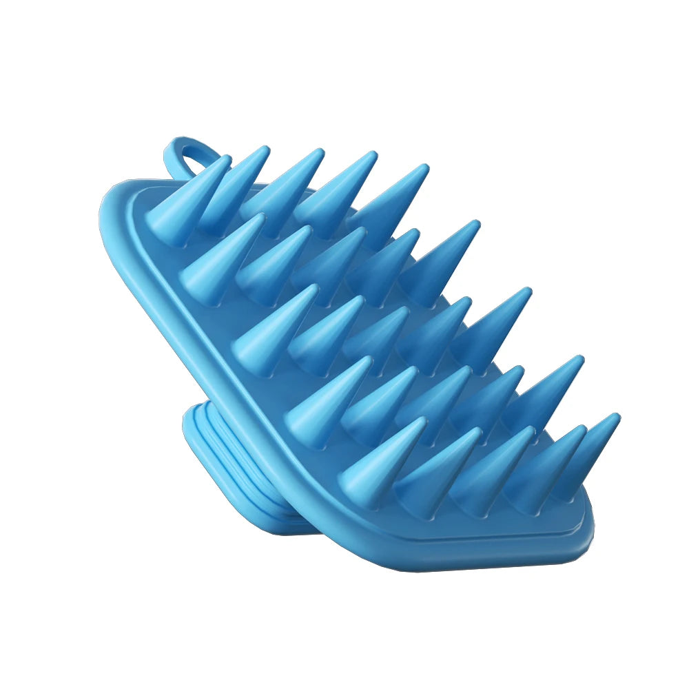 Silicone Scalp Massager Shampoo Brush | All Hair Types Scalp Massager Brush QXL Blue