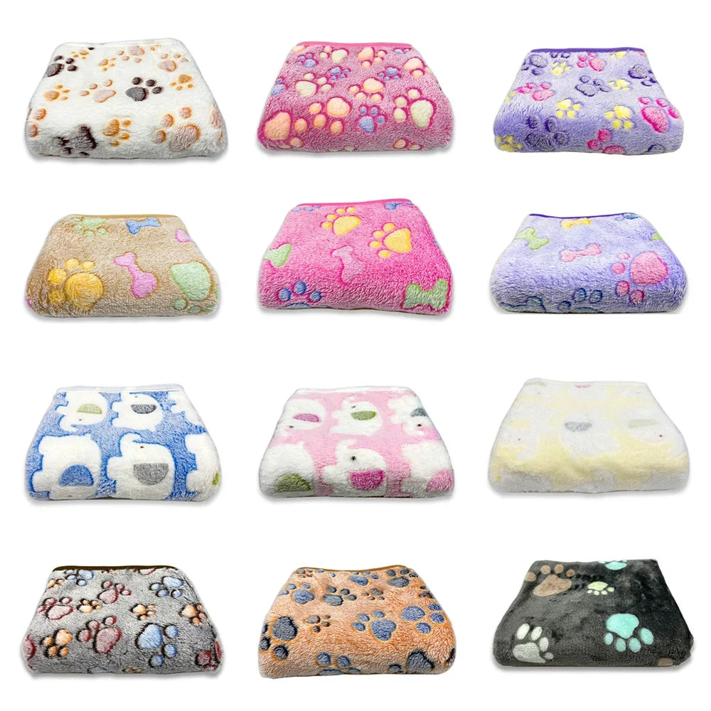 Soft Coral Fleece Pet Blanket for Dogs & Cats | 3 Sizes Pet Blanket QXL