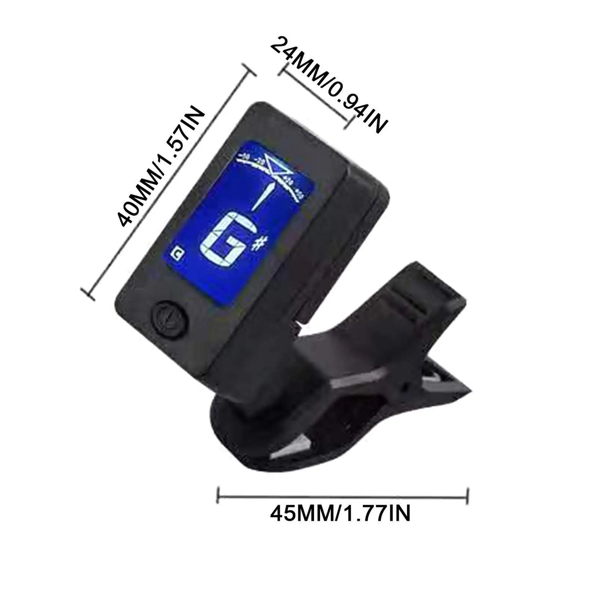 Clip-On Digital Guitar Tuner | LCD for Guitar, Bass & Ukulele Clip-On Guitar Tuner QXL